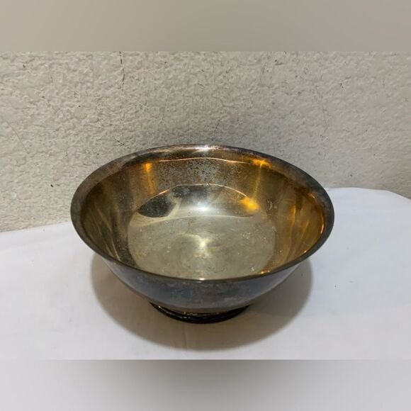 Gorham EP #YC780 Footed Silver Bowl with line 8”x 4” - Picture 1 of 6